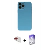 MARSİLYAN™- iPhone 13 Pro Max Kılıf Ahenk Serisi - Siyah Bilvis 5in1 3D Magic Cam Ekran Koruyucu + Pers Alüminyum Kamera Lens - KI