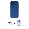 MARSİLYAN™- iPhone 13 Pro Max Kılıf Ahenk Serisi - Siyah Bilvis 5in1 3D Magic Cam Ekran Koruyucu + Pers Alüminyum Kamera Lens - KI