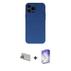 MARSİLYAN™- iPhone 13 Pro Max Kılıf Ahenk Serisi - Siyah Bilvis 5in1 3D Magic Cam Ekran Koruyucu + Rainbow Kamera Lens Koruma Cam - BZ