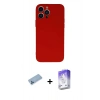 MARSİLYAN™- iPhone 13 Pro Max Kılıf Ahenk Serisi - Siyah Bilvis 5in1 3D Magic Cam Ekran Koruyucu + Shine Kamera Lens Koruma Cam - MI