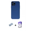 MARSİLYAN™- iPhone 13 Pro Max Kılıf Ahenk Serisi - Siyah Bilvis 5in1 3D Magic Cam Ekran Koruyucu + Shine Kamera Lens Koruma Cam - MI