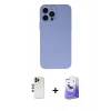 MARSİLYAN™- iPhone 13 Pro Max Kılıf Ahenk Serisi - Siyah Bilvis 5in1 5D Magic Hayalet Cam Ekran Koruyucu + Shine Kamera Lens - GD