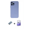 MARSİLYAN™- iPhone 13 Pro Max Kılıf Ahenk Serisi - Siyah Bilvis 5in1 5D Magic Hayalet Cam Ekran Koruyucu + Shine Kamera Lens Koruma Cam - GI