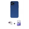 MARSİLYAN™- iPhone 13 Pro Max Kılıf Ahenk Serisi - Siyah Bilvis 5in1 5D Magic Hayalet Cam Ekran Koruyucu + Pers Alüminyum Kamera Lens - GI