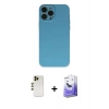 MARSİLYAN™- iPhone 13 Pro Max Kılıf Ahenk Serisi - Siyah Bilvis 5in1 5D Magic Hayalet Cam Ekran Koruyucu + Shine Kamera Lens - GD