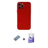 MARSİLYAN™- iPhone 13 Pro Max Kılıf Ahenk Serisi - Siyah Bilvis 5in1 5D Magic Hayalet Cam Ekran Koruyucu + Shine Kamera Lens Koruma Cam - GI
