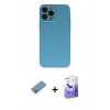 MARSİLYAN™- iPhone 13 Pro Max Kılıf Ahenk Serisi - Siyah Bilvis 5in1 5D Magic Hayalet Cam Ekran Koruyucu + Shine Kamera Lens Koruma Cam - GI