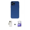 MARSİLYAN™- iPhone 13 Pro Max Kılıf Ahenk Serisi - Siyah Bilvis 5in1 5D Magic Hayalet Cam Ekran Koruyucu + Shine Kamera Lens - GD