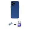 MARSİLYAN™- iPhone 13 Pro Max Kılıf Ahenk Serisi - Siyah Bilvis 5in1 5D Magic Hayalet Cam Ekran Koruyucu + Shine Kamera Lens Koruma Cam - MI