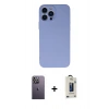MARSİLYAN™- iPhone 13 Pro Max Kılıf Ahenk Serisi - Siyah Bilvis Hayalet Cam Ekran Koruyucu + Neon Fosforlu Kamera Lens - BZ