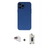 MARSİLYAN™- iPhone 13 Pro Max Kılıf Ahenk Serisi - Siyah Bilvis Hayalet Cam Ekran Koruyucu + Pers Alüminyum Kamera Lens - GI