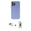MARSİLYAN™- iPhone 13 Pro Max Kılıf Ahenk Serisi - Siyah Bilvis Hayalet Cam Ekran Koruyucu + Pers Alüminyum Kamera Lens - GI