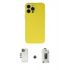 MARSİLYAN™- iPhone 13 Pro Max Kılıf Ahenk Serisi - Siyah Bilvis Hayalet Cam Ekran Koruyucu + Shine Kamera Lens - GD