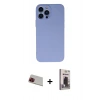 MARSİLYAN™- iPhone 13 Pro Max Kılıf Ahenk Serisi - Siyah Bilvis Hayalet Cam Ekran Koruyucu + Rainbow Kamera Lens Koruma Cam - KI