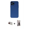 MARSİLYAN™- iPhone 13 Pro Max Kılıf Ahenk Serisi - Siyah Bilvis Hayalet Cam Ekran Koruyucu + Rainbow Kamera Lens Koruma Cam - KI