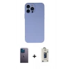 MARSİLYAN™- iPhone 13 Pro Max Kılıf Ahenk Serisi - Siyah Bilvis Hayalet Cam Ekran Koruyucu + Neon Fosforlu Kamera Lens - MI