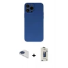 MARSİLYAN™- iPhone 13 Pro Max Kılıf Ahenk Serisi - Siyah Bilvis Hayalet Cam Ekran Koruyucu + Pers Alüminyum Kamera Lens - LT