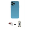 MARSİLYAN™- iPhone 13 Pro Max Kılıf Ahenk Serisi - Siyah Bilvis Hayalet Cam Ekran Koruyucu + Pers Alüminyum Kamera Lens - KI