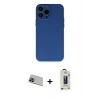 MARSİLYAN™- iPhone 13 Pro Max Kılıf Ahenk Serisi - Siyah Bilvis Hayalet Cam Ekran Koruyucu + Rainbow Kamera Lens Koruma Cam - MI