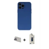 MARSİLYAN™- iPhone 13 Pro Max Kılıf Ahenk Serisi - Siyah Bilvis Hayalet Cam Ekran Koruyucu + Rainbow Kamera Lens Koruma Cam - MR