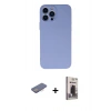 MARSİLYAN™- iPhone 13 Pro Max Kılıf Ahenk Serisi - Siyah Bilvis Hayalet Cam Ekran Koruyucu + Renkli Kamera Lens Koruma Cam - PE