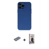 MARSİLYAN™- iPhone 13 Pro Max Kılıf Ahenk Serisi - Siyah Bilvis Hayalet Cam Ekran Koruyucu + Renkli Kamera Lens Koruma Cam - SI