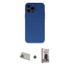 MARSİLYAN™- iPhone 13 Pro Max Kılıf Ahenk Serisi - Siyah Bilvis Hayalet Cam Ekran Koruyucu + Rainbow Kamera Lens Koruma Cam - REGD