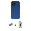MARSİLYAN™- iPhone 13 Pro Max Kılıf Ahenk Serisi - Siyah Bilvis Hayalet Cam Ekran Koruyucu + Renkli Kamera Lens Koruma Cam - SI
