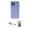 MARSİLYAN™- iPhone 13 Pro Max Kılıf Ahenk Serisi - Siyah Bilvis Hayalet Cam Ekran Koruyucu + Pers Alüminyum Kamera Lens - SABE