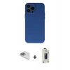 MARSİLYAN™- iPhone 13 Pro Max Kılıf Ahenk Serisi - Siyah Bilvis Hayalet Cam Ekran Koruyucu + Pers Alüminyum Kamera Lens - SABE