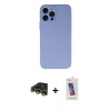 MARSİLYAN™- iPhone 13 Pro Max Kılıf Ahenk Serisi - Siyah Joko 5D Cam + Raze Metal Kamera Lens - GD