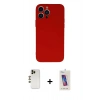 MARSİLYAN™- iPhone 13 Pro Max Kılıf Ahenk Serisi - Siyah Joko 5D Cam + Shine Kamera Lens - GD