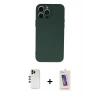 MARSİLYAN™- iPhone 13 Pro Max Kılıf Ahenk Serisi - Siyah Joko 5D Cam + Shine Kamera Lens - GD