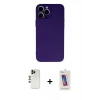 MARSİLYAN™- iPhone 13 Pro Max Kılıf Ahenk Serisi - Siyah Joko 5D Cam + Shine Kamera Lens - GD