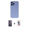 MARSİLYAN™- iPhone 13 Pro Max Kılıf Ahenk Serisi - Siyah Joko 5D Cam + Neon Fosforlu Kamera Lens - BZ