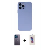 MARSİLYAN™- iPhone 13 Pro Max Kılıf Ahenk Serisi - Siyah Joko 5D Cam + Neon Fosforlu Kamera Lens - MI