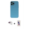 MARSİLYAN™- iPhone 13 Pro Max Kılıf Ahenk Serisi - Siyah Joko 5D Cam + Pers Alüminyum Kamera Lens - GI