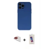 MARSİLYAN™- iPhone 13 Pro Max Kılıf Ahenk Serisi - Siyah Joko 5D Cam + Pers Alüminyum Kamera Lens - KI