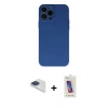 MARSİLYAN™- iPhone 13 Pro Max Kılıf Ahenk Serisi - Siyah Joko 5D Cam + Pers Alüminyum Kamera Lens - LT