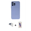 MARSİLYAN™- iPhone 13 Pro Max Kılıf Ahenk Serisi - Siyah Joko 5D Cam + Pers Alüminyum Kamera Lens - LT