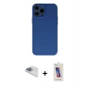 MARSİLYAN™- iPhone 13 Pro Max Kılıf Ahenk Serisi - Siyah Joko 5D Cam + Pers Alüminyum Kamera Lens - SABE