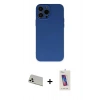 MARSİLYAN™- iPhone 13 Pro Max Kılıf Ahenk Serisi - Siyah Joko 5D Cam + Rainbow Kamera Lens Koruma Cam - BZ