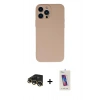MARSİLYAN™- iPhone 13 Pro Max Kılıf Ahenk Serisi - Siyah Joko 5D Cam + Raze Metal Kamera Lens - GD