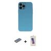 MARSİLYAN™- iPhone 13 Pro Max Kılıf Ahenk Serisi - Siyah Joko 5D Cam + Renkli Kamera Lens Koruma Cam - SI