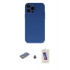 MARSİLYAN™- iPhone 13 Pro Max Kılıf Ahenk Serisi - Siyah Joko 5D Cam + Renkli Kamera Lens Koruma Cam - SI