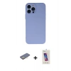 MARSİLYAN™- iPhone 13 Pro Max Kılıf Ahenk Serisi - Siyah Joko 5D Cam + Renkli Kamera Lens Koruma Cam - SI