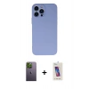 MARSİLYAN™- iPhone 13 Pro Max Kılıf Ahenk Serisi - Siyah Joko 5D Cam + Neon Fosforlu Kamera Lens - YL