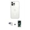 MARSİLYAN™- iPhone 13 Pro Max Kılıf Ahenk Yansıma Prime - Şeffaf 360 Full Body Arka Koruyucu + Pers Alüminyum Kamera Lens - LT