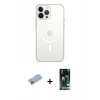 MARSİLYAN™- iPhone 13 Pro Max Kılıf Ahenk Yansıma Prime - Şeffaf 360 Full Body Arka Koruyucu + Shine Kamera Lens Koruma Cam - MI