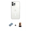 MARSİLYAN™- iPhone 13 Pro Max Kılıf Ahenk Yansıma Prime - Şeffaf Maxco Cam Ekran Koruyucu + Shine Kamera Lens Koruma Cam - GI